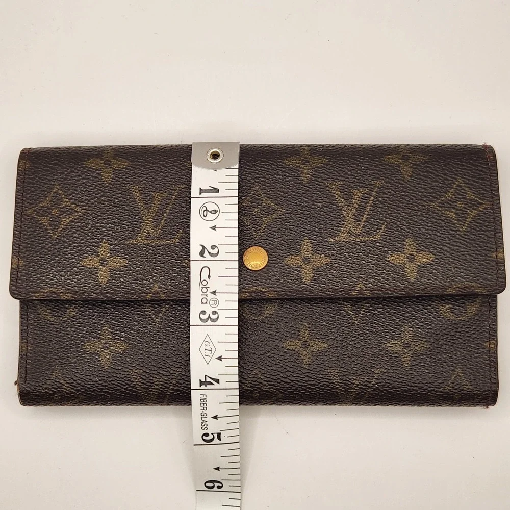 Vintage Louis Vuitton Monogram Long Wallet Trifold November 1991 France TH0911